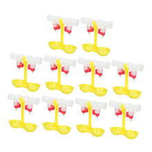 Chicken Double Drinker Automatic Poultry Waterer Stainless Steel 10Pack FenceLine Bird Feeders