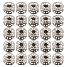 25pcs Stainless Steel Sewing Machine Bobbins with Storage Box for Household Sewing