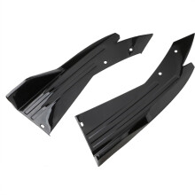 Lower Side Skirts Universal Car Side Skirt Carbon Fiber Wing Trim Spoiler Lip Rear Bumper Protection 2pc Black