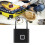 Waterproof Thumbprint Padlock 0.5s Unlock Black Holds 10 Prints USB 16