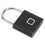 Waterproof Thumbprint Padlock 0.5s Unlock Black Holds 10 Prints USB 12