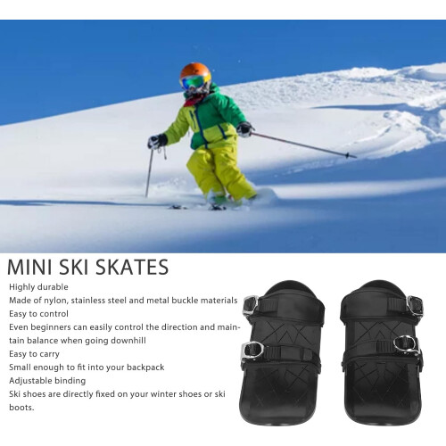 Short Ice Skates With Adjustable Lacing Mini Ski Skates For Ski Competitions 2