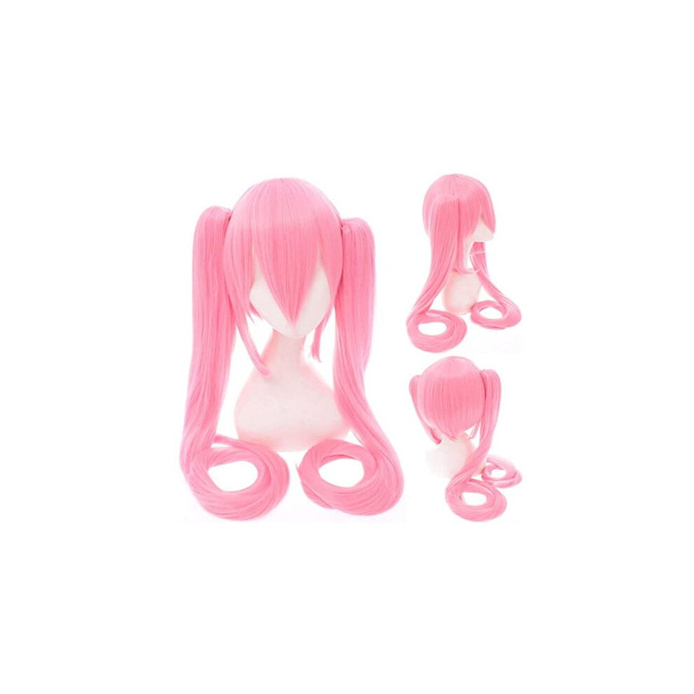 Wig Cosplay Ponytail, Senbon Zakura Style, Long Hair, 7Inch, Blue Green Black Pink Silver