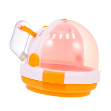 Portable hamster cage for travel, cleaning for hamsters, dwarf rabbits, and other small animals with practical features.