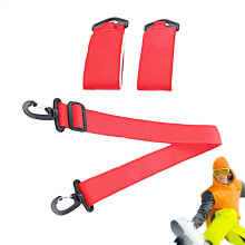 Ski Boot Carrier Straps | Scratch-Proof Ski Pole Carrying Strap Lanyard for Men and Women - Red Winter Accessory