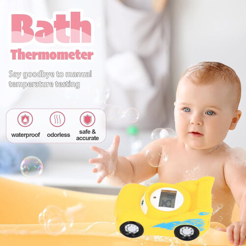 Baby-Badethermometer in Cartoon-Autoform, IPX7,