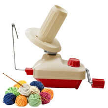 Metal and ABS Yarn Ball Winder, Silent Wool Winder for Knitting Crochet Scarves Sweaters Hats Red