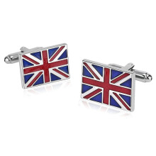 Cufflinks Wedding, Cufflinks Wedding Stainless Steel Rectangle UK Flag Wedding Gifts for the Groom 2X1.4CM