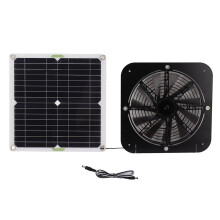Ventilador solar para ventilação de estufas, exaustor solar de alta eficiência com lâmina de 13,5 polegadas, fluxo de ar eficaz e velocidade