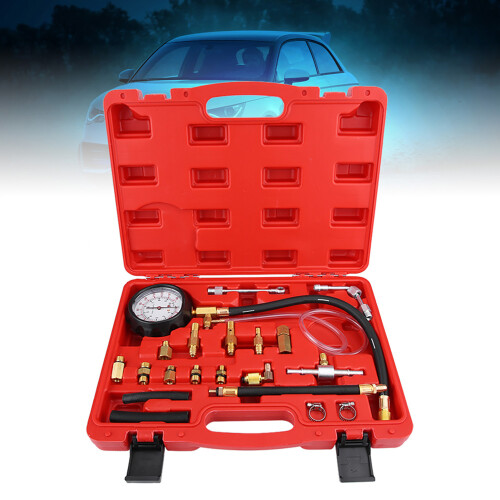 Manomètre de test de pression pour système d'injection de carburant, kit de test de pression d'injection de carburant à connexion rapide avec 2