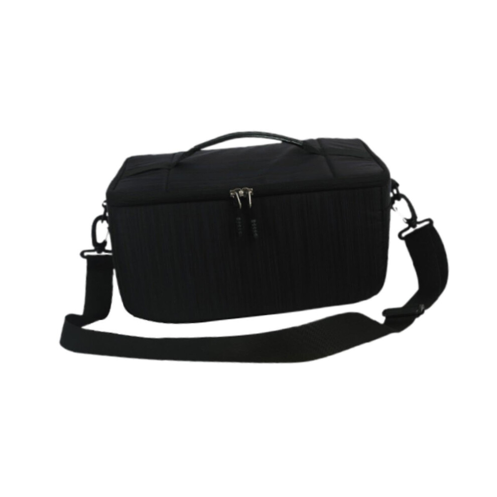 Camera Carry Case Crossbody Bag Adjustable Dividers Large Capacity Padded Wearproof For Camera Accessories Black 9347817166682