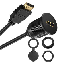 Car Dashboard HDTV Compatible Extension Cable 1/2M Gold Plated For Car Audio Video Systems