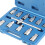 12 Pcs Steel Drain Plug Key Socket Set for Engine, Gearbox & Axle 9