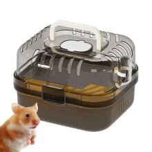Hamster carrier bag, breathable, portable, lightweight, ventilated, with exercise wheel pocket for travel, car, outings, transport, outdoor visits