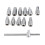 12 Pcs Steel Drain Plug Key Socket Set for Engine, Gearbox & Axle 13