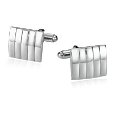 Cufflinks Wedding, Cufflinks Wedding Stainless Steel Vertical Striped Square Shirt Accessories Silver