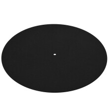 Record Pad Soft Flat Mat Antistatic Slipmat Reduce Vibration for Turntable Black Velvet Cloth 290 mm Diameter 2 mm Thickness