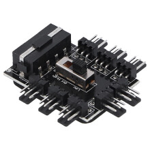 Computer Lüfter-Hub-Splitter 8-Wege mit Geschwindigkeitsregler für 12V 3-Pin Lüfter
