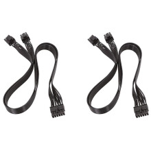 2X Línea de Tarjeta Gráfica PSU 12Pin Una Dual 8Pin (6 + 2) Cable de Alimentación Modular PCI-E para Seasonic P-860 P-1000 X-1050 (60cm)