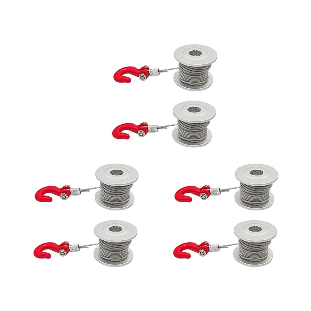 6Pcs 25T Steering Gear Servo Winch Wheel Drum For 1/10 Rc Crawler Car Trx4 Axial Scx10 90046 D90 D110 6032427823058
