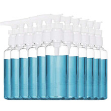 48 Pack 3.4Oz/100Ml Transparent Travel Bottles Pump Bottle Lotion Dispenser Bottle for Water, Massage Oil, Shampoo