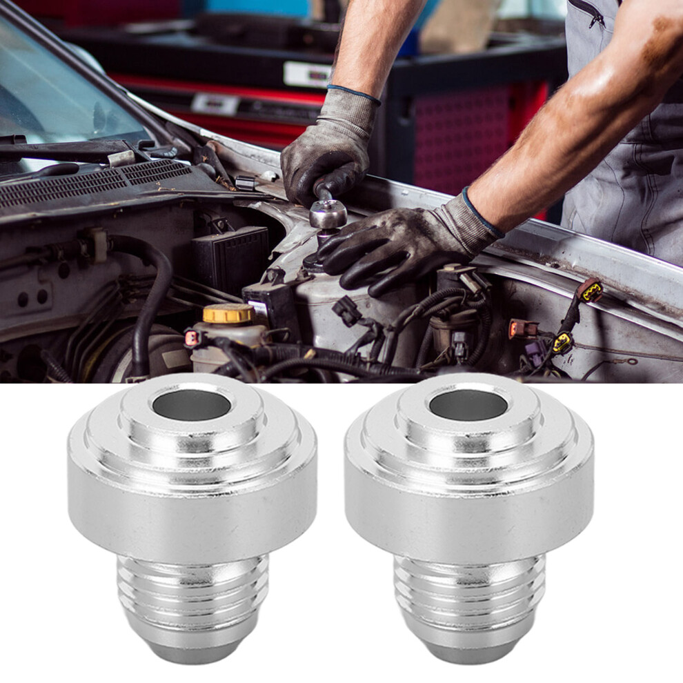 2 Pcs An6 Male Thread Aluminum Alloy Fittings 1/2In Pipe Joint Universal 8161373308055