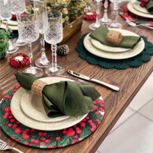 48Pcs Napkin Rings,Water Hyacinth Napkin Holder Rings - Rustic Napkin Rings for Birthday Party, Dinner Table Decoration