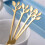 Dessert Spoon Fork Set,40 Pcs 4.7 Inch Cake Fork,Coffee Spoon, Gold Leaf Fruit Fork,(10 Spoon + 10 Fork) 6