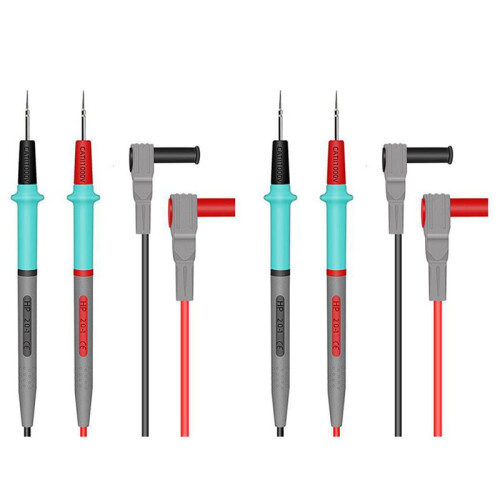 2X Multimeter Test Leads Silicone  1000V 20A Needle-Tip Probe Tester Multimeter Cable