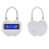 2X   Lock LCD Display  Lock Multifunction Electronic Timer,Waterproof USB Rechargeable 2