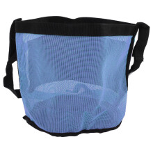 Futterbeutel für Pferde, auslaufsicher, mit Mesh-Nase, verstellbarer Träger, 24x24cm, Blau