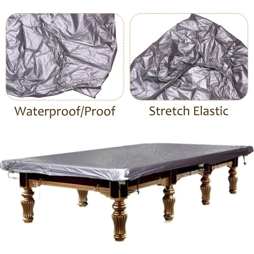 Pool Table Cover Waterproof Outdoor 10 Foot Blue Drawstring Dustproof Billiard Snooker Table Protector 1