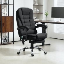Vinsetto Ergonomic Heated 6 Points Vibration Massage Office Chair, Black