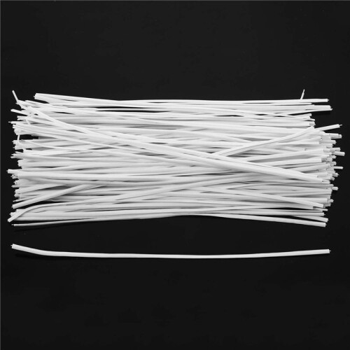 260Pcs Cable Organizer Binding Packaging Wire Twist Ties White 150X2.2mm 2