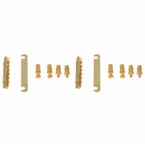 2X Oro Abr-1 Ponte Tune-O-Matic E Stop Cordiera per  E Chitarra