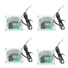 4X W1209 12V Thermostat Temperature Control Thermometer Controller with Digital LED Display with Case