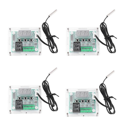 4X W1209  12V Thermostat Temperature Control  Thermometer Controller with Digital LED Display with Case
