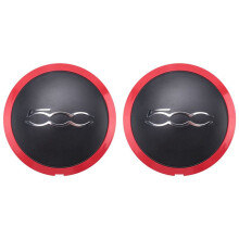 2 Stück 133 mm Radkappe für  500 Radmitte Radkappen Emblem Aufkleber 68078419AC 68078421AC 51884863 Rot