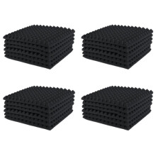 24 Pcs Acoustic Panels Foam Board Studio Sound-Absorbing Firewall Wedge Tiles Helps Reduce Echo and Unnecessary Noise