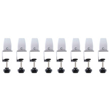 8 Pcs Office Desk Divider Clamp Privacy Screen Clip Holder Bracket Screen Baffle Clamp Partition for Table Clamp -Silver
