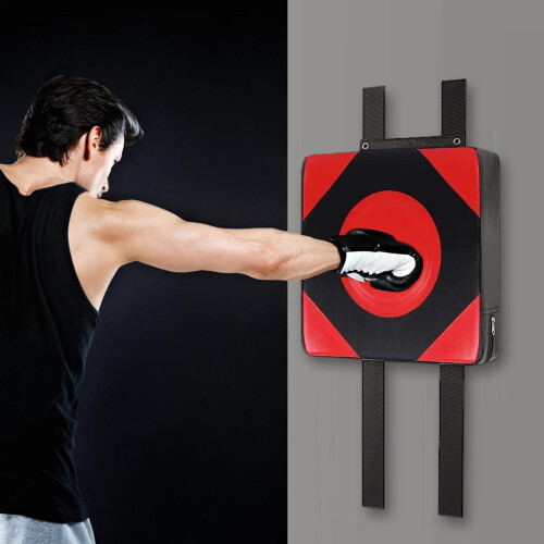Wall Punching Boxing Pad, Wall Mounted Boxing Training Pad, Red PU Leather,  Elastic Sponge, Quiet 1