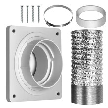 Dryer Vent Wall Plate with Twist Connector Set for SpaceSaving Laundry Room Installation
