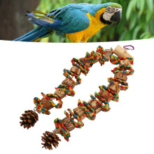 Bunter Papageien-Kaulustiegerät für mittelgroße und große Vögel, Beißschleifer