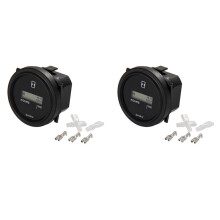 2X Digital Hour Meter Resettable Total Running Hours Data Storage for Lawn Mower Tractor Generator  Cart Marine ATV