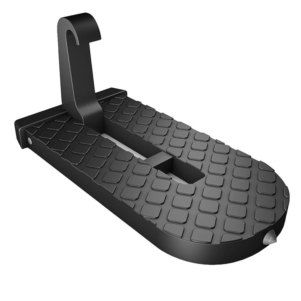 Car Pedal Door Step Folding Ladder Foot Pegs Vehicle Hook Pedal For Suv, Jeep, Black 9382693655295