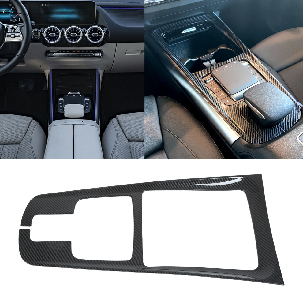 Carbon Fiber Style Gear Shift Panel Frame For B-W247 Gla-H247 Glb-X247 9301374130234