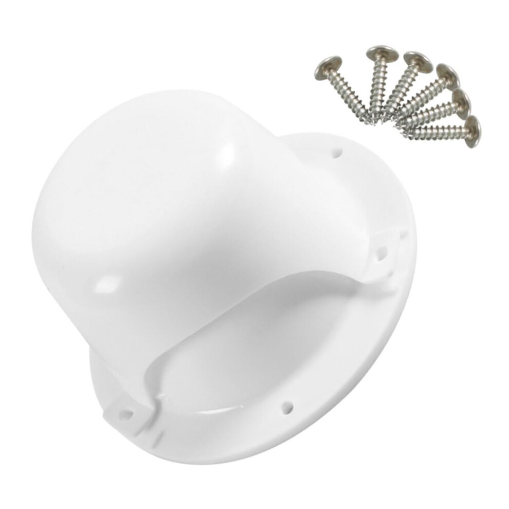 Rv Roof Vent Cap For Pipes, Weatherproof Durable Plastic Cover With Screws For Secure Installation, Ideal For Motorhomes, White 9382693655370