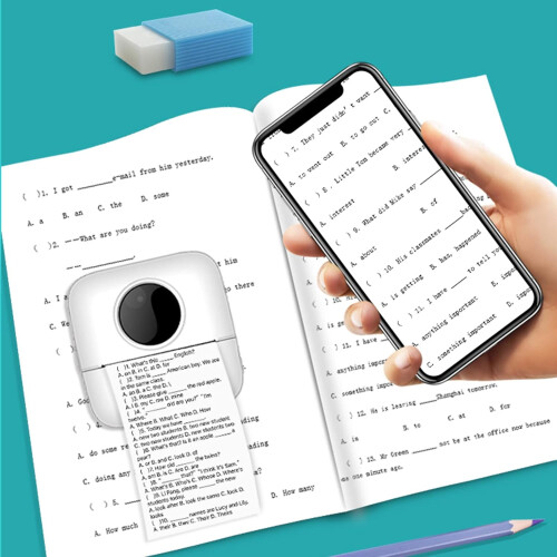 Mini Printer, Wireless Bluetooth Pocket Thermal Printer, Sticker Printer, Portable Note Image Printer Receipt Paper Print 1