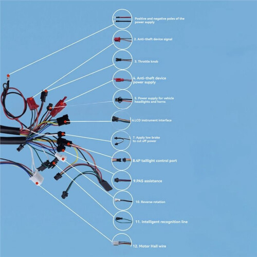 36/48V 500W Trainers Rollers Electric Bike Controller Kit Motor Controller with 802 Half Throttle Handle LCD Panel 1