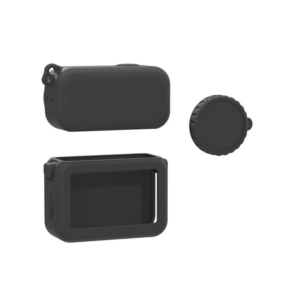 Silicone Case For Osmo With Lens Cap Dirt-Proof Protective Case For Osmo Action Camera Black 6033871040602
